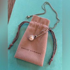 David Yurman Pearl and Cable Necklace